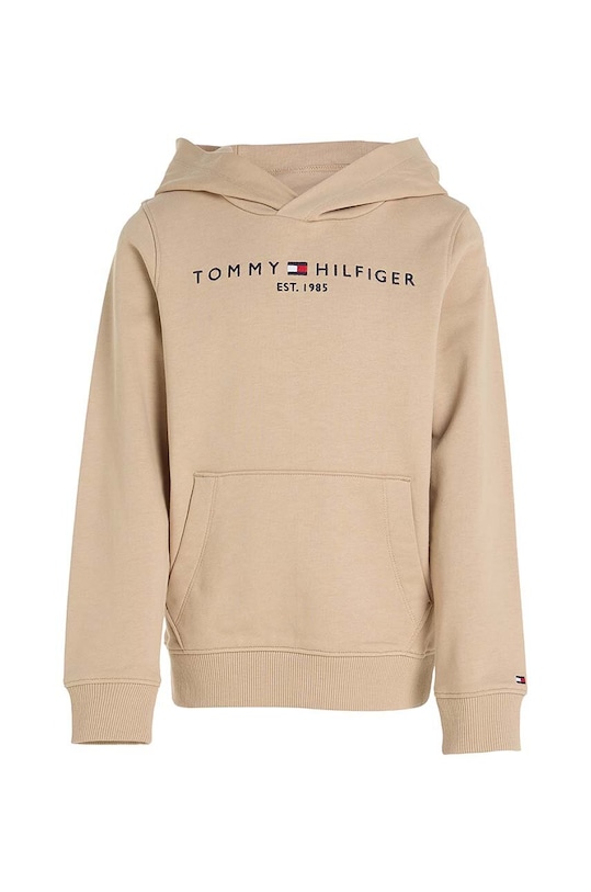 Детски памучен суичър Tommy Hilfiger KS0KS00205.128.176.9BYX бежов AW23