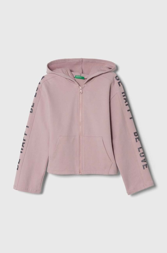 United Colors of Benetton bluza dziecięca z kapturem fioletowy 3GNSC502V.G.SEASONAL