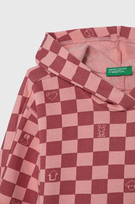 Дівчинка Дитяча бавовняна кофта United Colors of Benetton 3ZFFG200F.P.SEASONAL рожевий