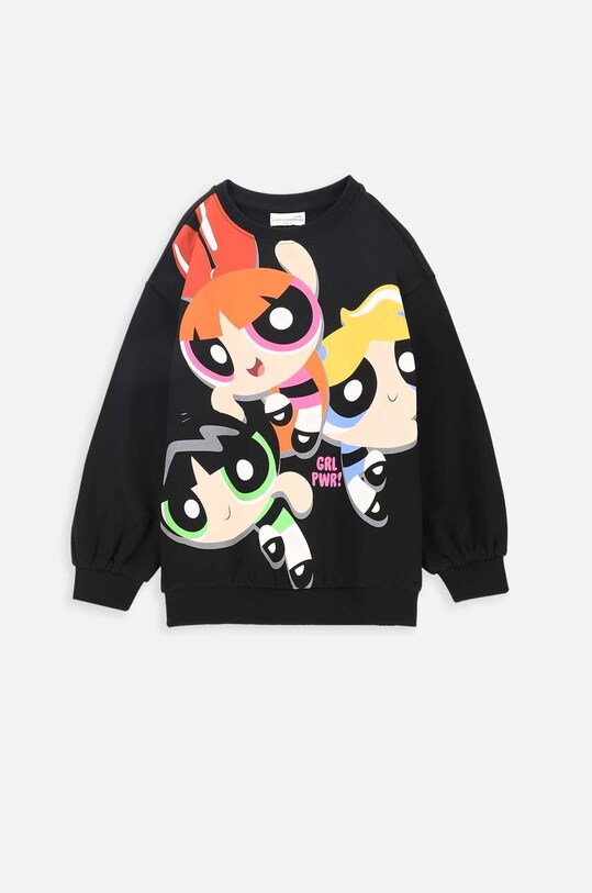 Detská mikina Coccodrillo x Powerpuff Girls ZC3132101LGP čierna AW23