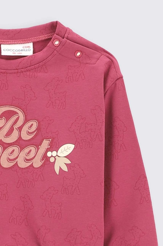 Dětská mikina Coccodrillo ZC2132101WON burgundské AW23