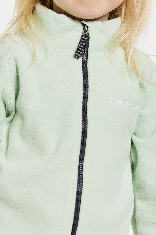 Didriksons bluza copii MONTE KIDS FULLZIP verde 505026