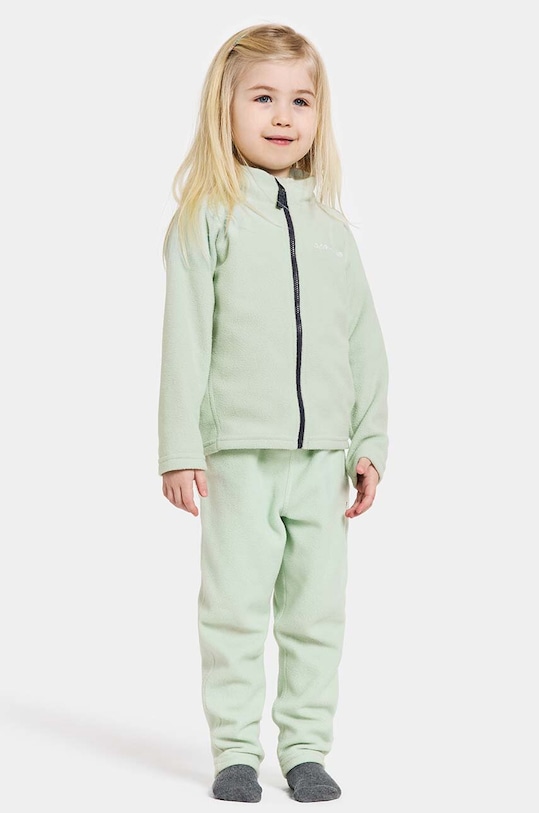 Didriksons bluza copii MONTE KIDS FULLZIP 505026 verde