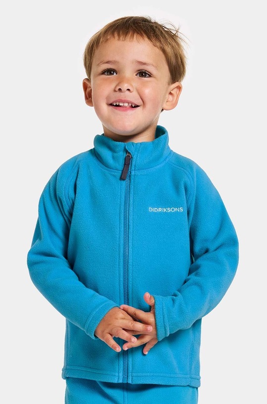 Didriksons bluza copii MONTE KIDS FULLZIP uni albastru 505026