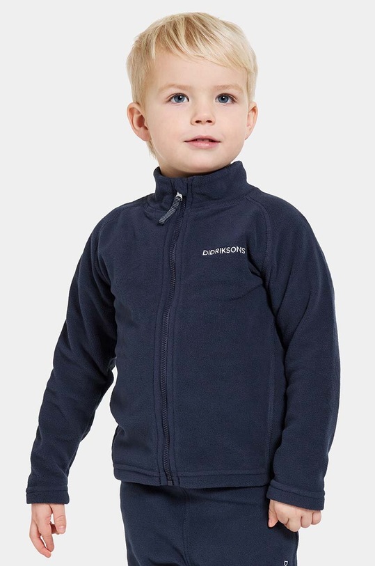 Didriksons bluza dziecięca MONTE KIDS FULLZIP bez kaptura granatowy 505026