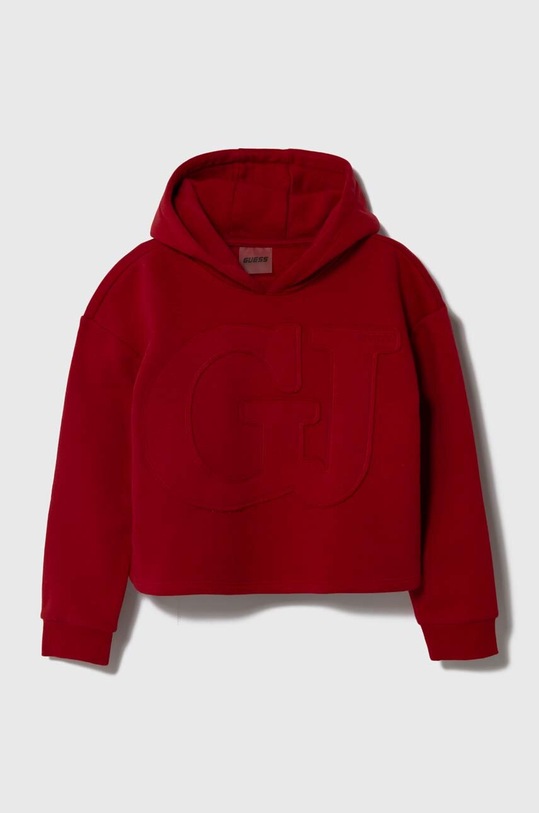 Детски суичър Guess с качулка червен J3BQ21.KBXX1.9BYX