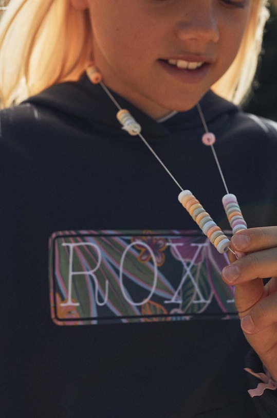 Детски памучен суичър Roxy HYPNOTICO OTLR тъмносин ERGFT03883