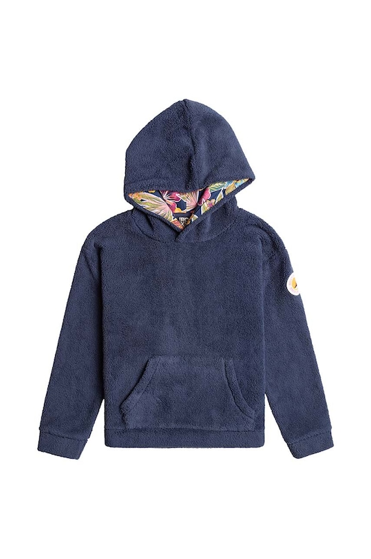 Παιδική μπλούζα Roxy SOMEONE NEW PLFL με κουκούλα σκούρο μπλε ERGPF03055