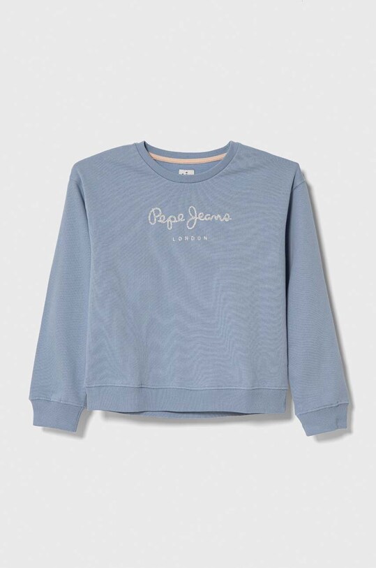 Детская хлопковая кофта Pepe Jeans хлопок голубой PG581317
