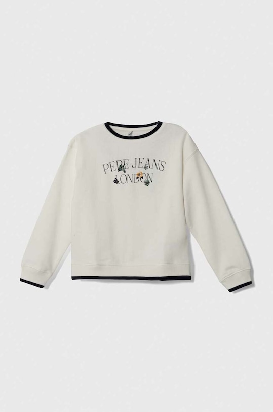 Detská bavlnená mikina Pepe Jeans bavlna biela PG581307