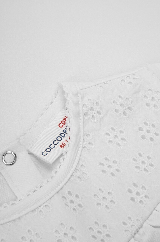 Dziewczynka Coccodrillo longsleeve niemowlęcy ZC3143101NGN biały