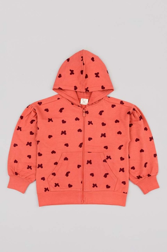 zippy bluza bawełniana dziecięca z kapturem różowy 3105585101