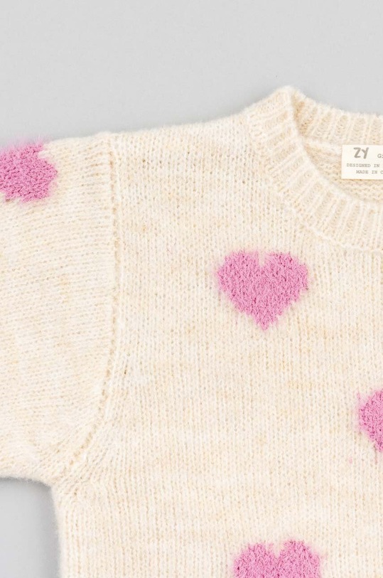 Dziewczynka zippy sweter dziecięcy 3105621401 beżowy