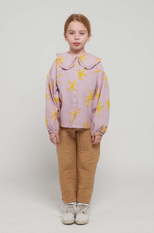 Bobo Choses koszula bawełniana dziecięca 223AC089 fioletowy