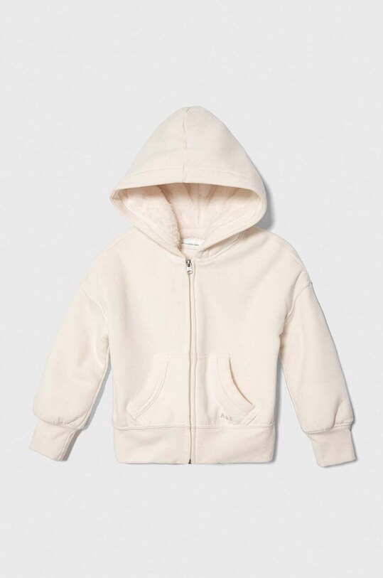 Abercrombie & Fitch bluza dziecięca z kapturem beżowy KI252.3131