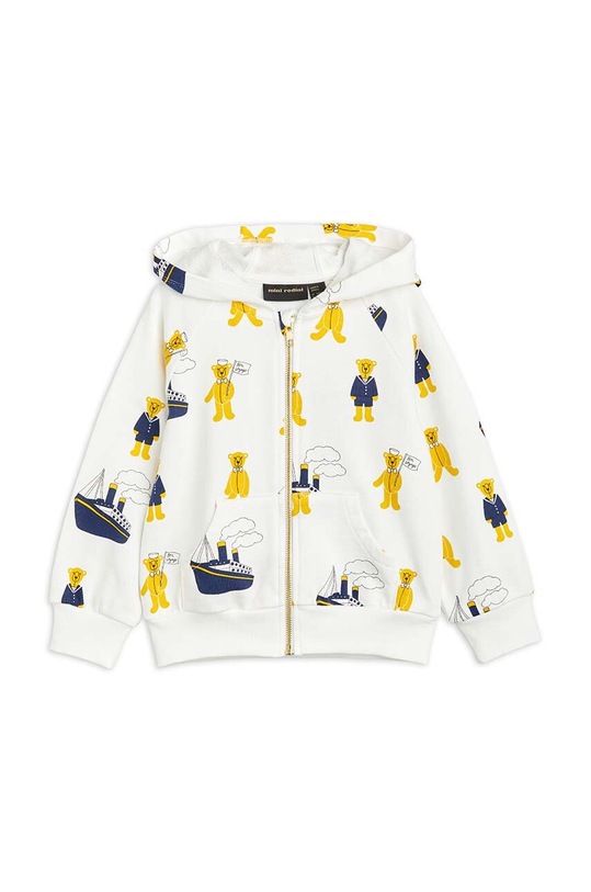 Otroški bombažen pulover Mini Rodini S kapuco bela 2362012010