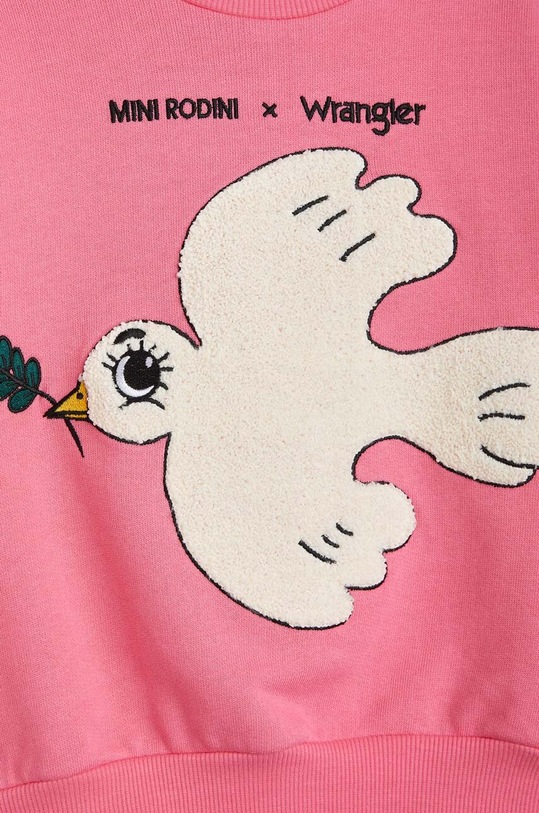 Chlapec Detská bavlnená mikina Mini Rodini Mini Rodini x Wrangler 2382010028 ružová