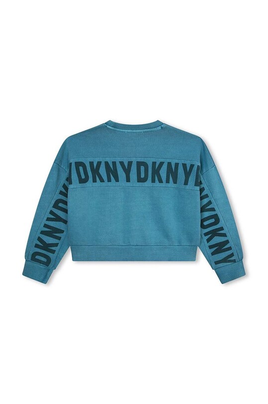 Детская хлопковая кофта Dkny D35T00.114.150 бирюзовый AW23