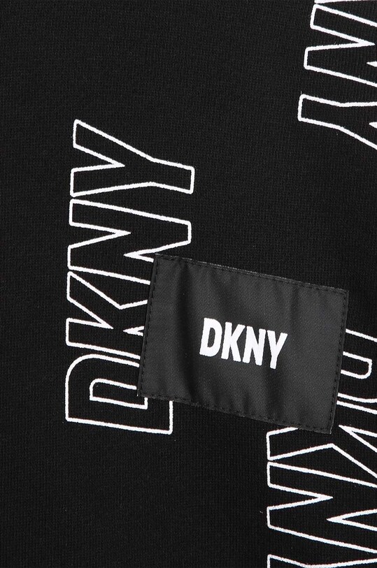 Detská bavlnená mikina Dkny čierna D35T13.114.150
