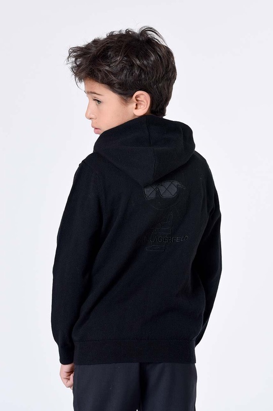Karl Lagerfeld bluza dziecięca z kapturem czarny Z25439.114.150