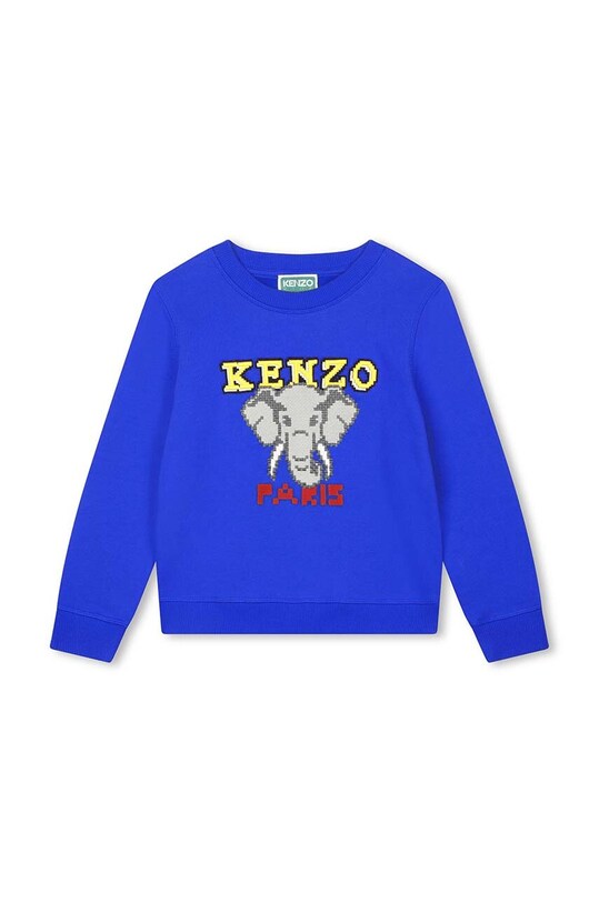 Παιδική βαμβακερή μπλούζα Kenzo Kids χωρίς κουκούλα σκούρο μπλε K25849.114.150