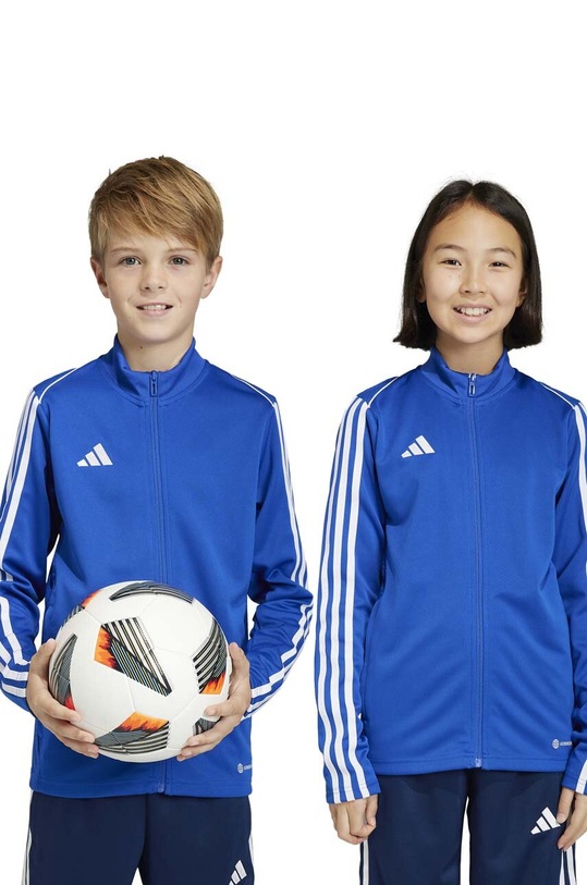 Detská mikina adidas Performance TIRO23L TR JKTY bez kapucne modrá HS3526
