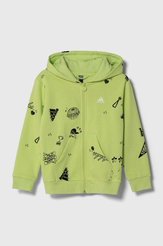 adidas bluza dziecięca J BLUV Q3 FZHD IA1556 zielony AW23
