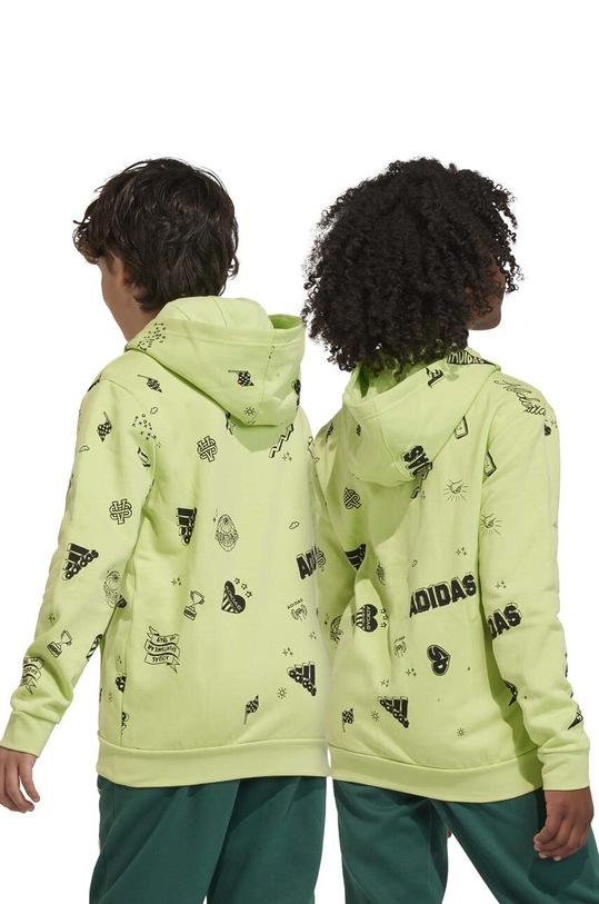 adidas bluza dziecięca J BLUV Q3 FZHD IA1556 zielony