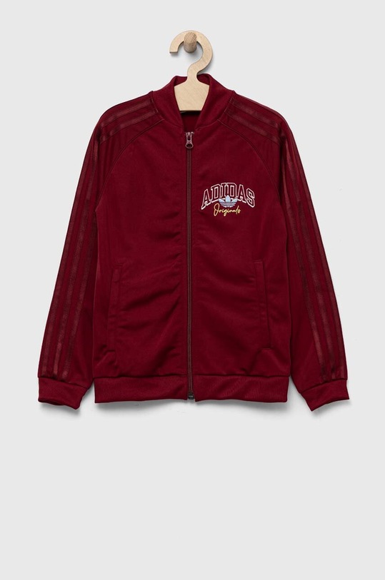 Dječja dukserica adidas Originals natpis bordo IJ0758