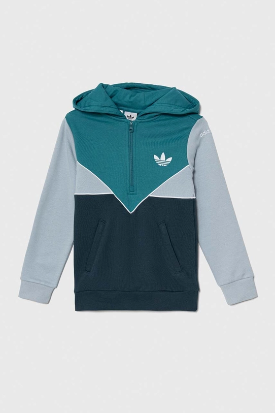 Dječja dukserica adidas Originals IJ5381 tirkizna AW23