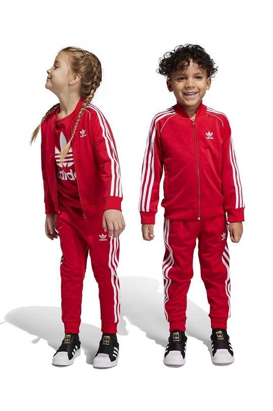 adidas Originals melegítő szett aplikációval piros IC9178