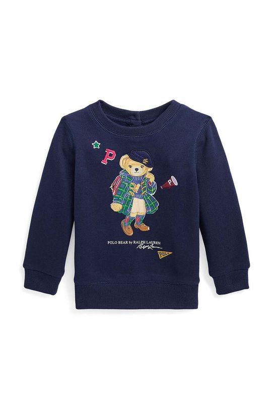 Mikina pre bábätká Polo Ralph Lauren s elastanom tmavomodrá 310916768002