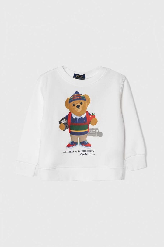 Dječja dukserica Polo Ralph Lauren bez kapuljače bijela 322866873014