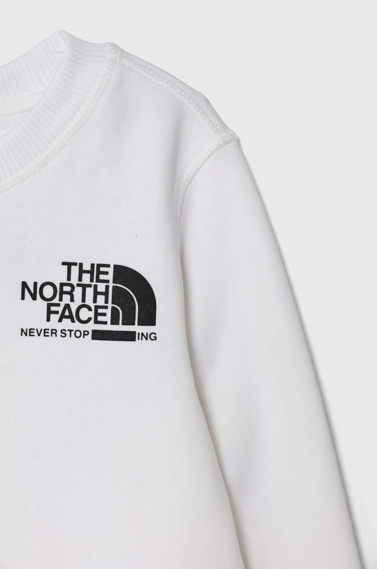 Băieți The North Face hanorac de bumbac pentru copii GRAPHIC CREW 2 NF0A854S alb