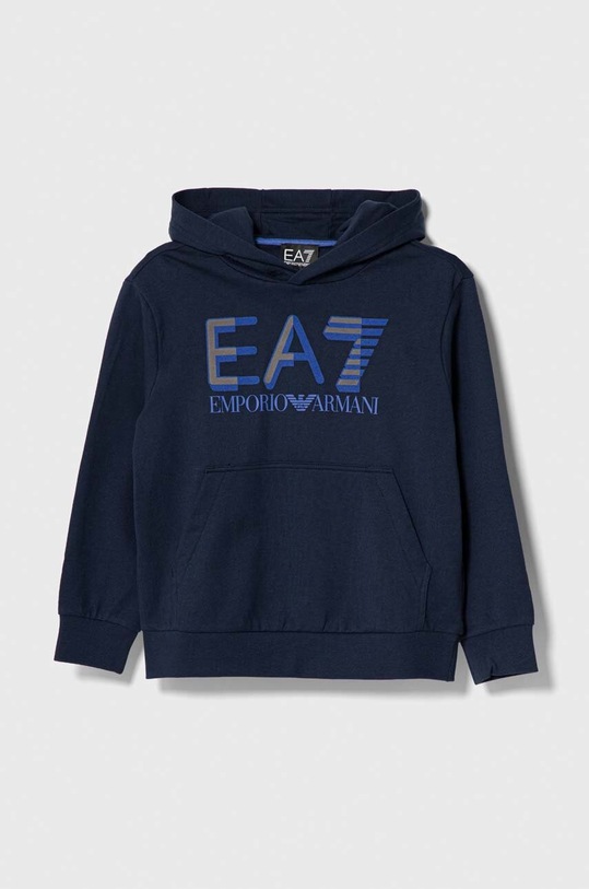 Detská bavlnená mikina EA7 Emporio Armani bavlna tmavomodrá 6RBM64.BJ05Z