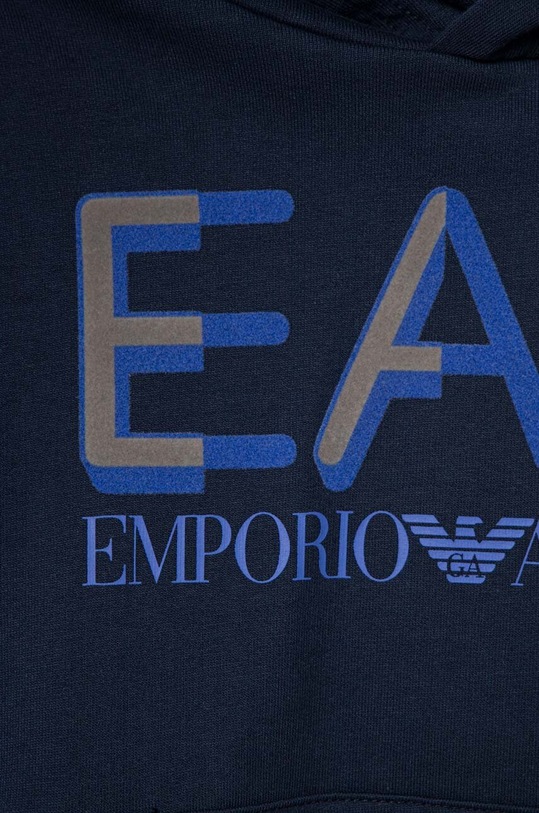 Chlapec Detská bavlnená mikina EA7 Emporio Armani 6RBM64.BJ05Z tmavomodrá