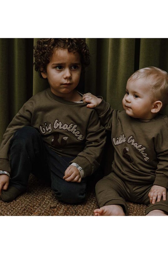 Мальчик Кофта для младенцев That's mine 005073 Finley Little Brother Sweatshirt 005073 коричневый