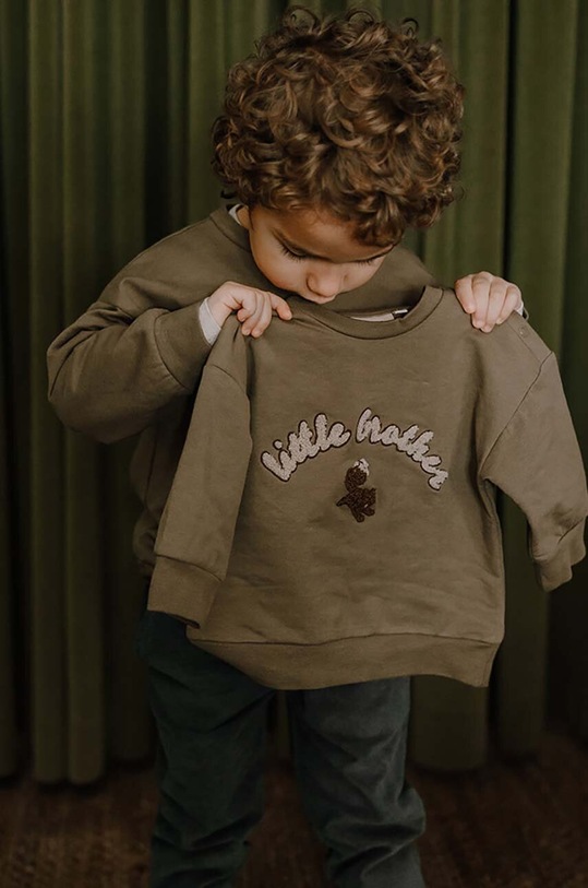 That's mine bluza niemowlęca 005073 Finley Little Brother Sweatshirt 005073 brązowy