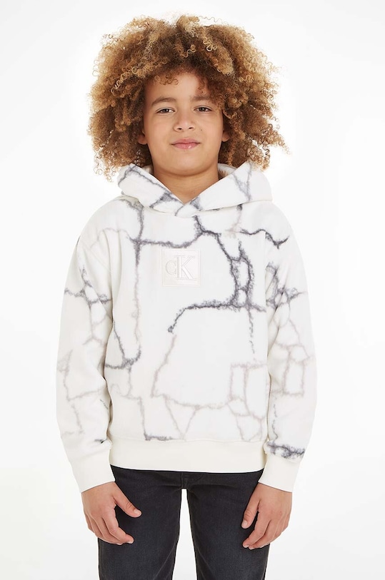 Calvin Klein Jeans bluza dziecięca wzorzyste biały IB0IB01851.9BYX