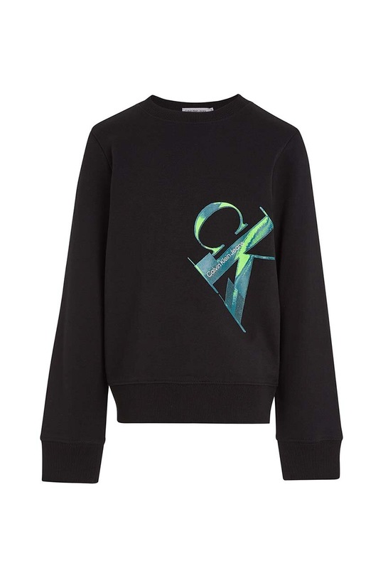 Detská mikina Calvin Klein Jeans IB0IB01854.9BYX čierna AW23