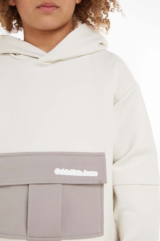 Calvin Klein Jeans bluza dziecięca IB0IB01859.9BYX beżowy
