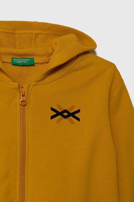 Chlapec Detská bavlnená mikina United Colors of Benetton 3J68G5023.P.SEASONAL žltá