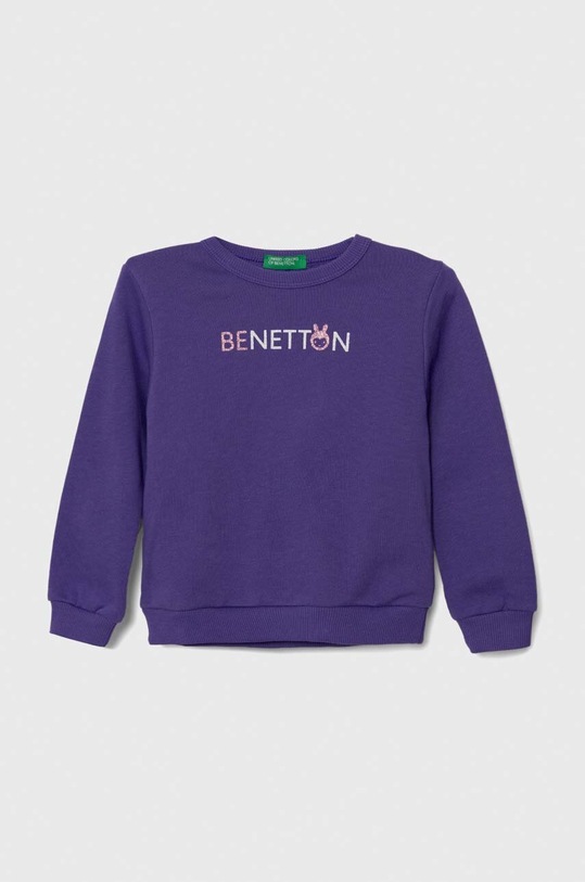 United Colors of Benetton gyerek melegítőfelső pamutból pamut lila 3J70G10A5.P.SEASONAL