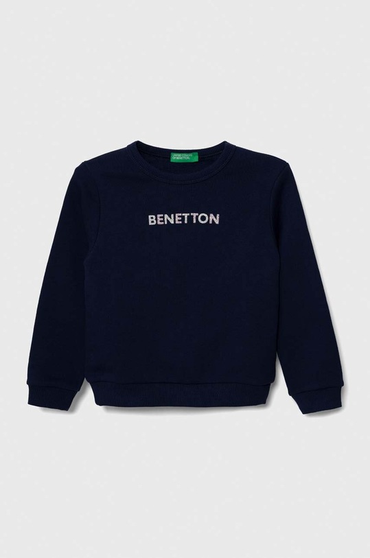 United Colors of Benetton bluza bawełniana dziecięca nadruk granatowy 3J70G10A5.P.SEASONAL