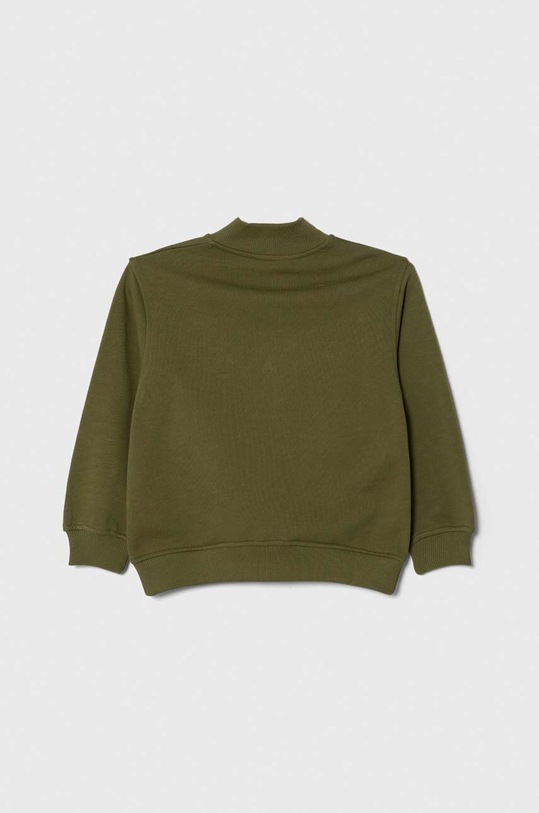 Detská bavlnená mikina United Colors of Benetton 3J70G5022.P.SEASONAL zelená AW23
