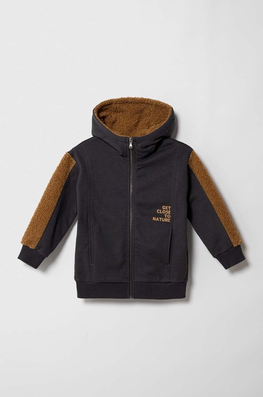 Sisley bluza dziecięca wzorzyste czarny 30UNX500W.G.SEASONAL