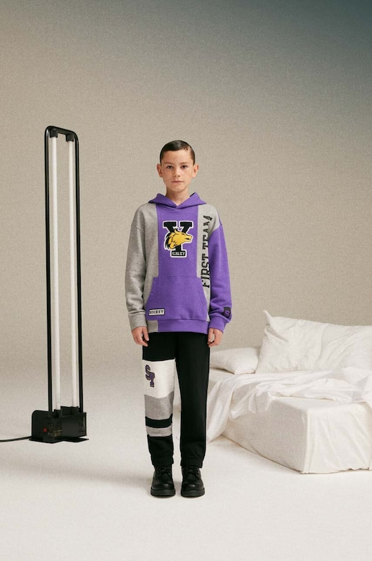 Дитяча бавовняна кофта Sisley бавовна фіолетовий 3J68X200H.G.SEASONAL