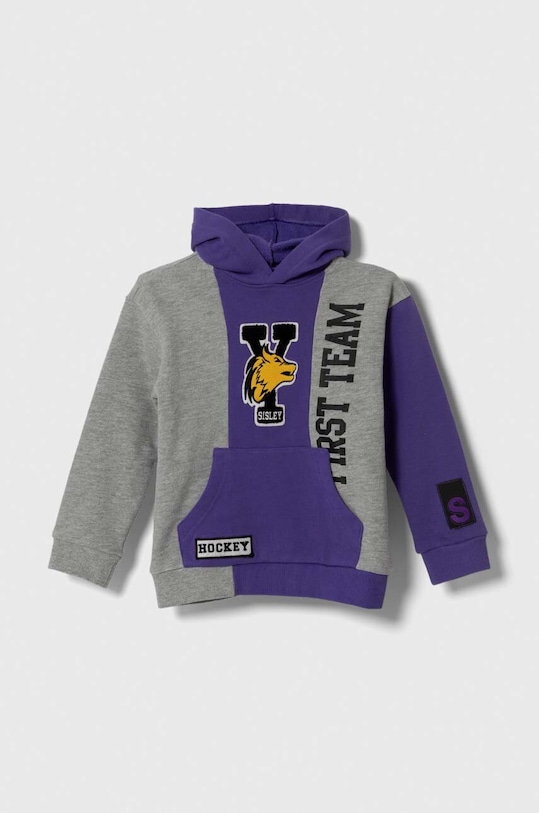 Дитяча бавовняна кофта Sisley 3J68X200H.G.SEASONAL фіолетовий AW23