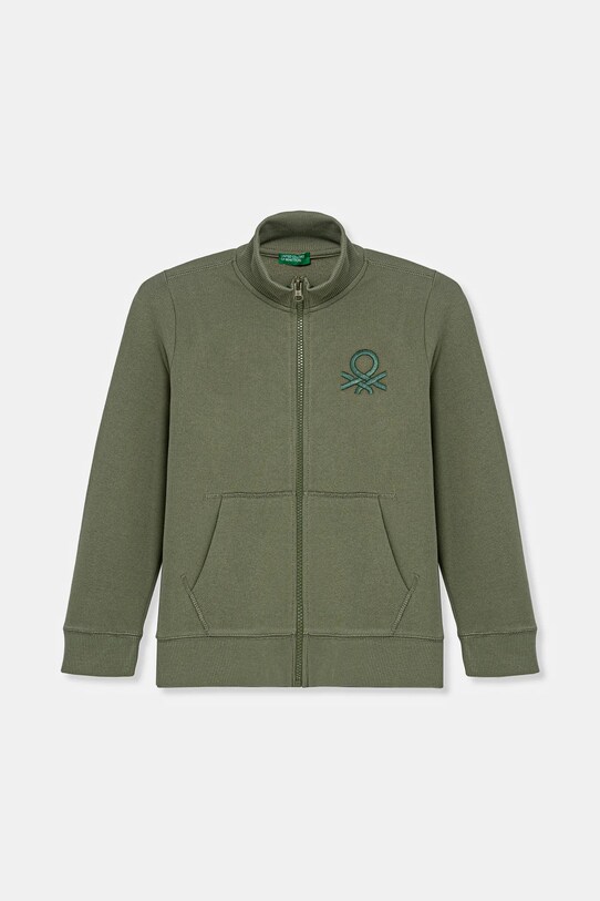 Детская хлопковая кофта United Colors of Benetton хлопок зелёный 3J68C501B.G.REPROPOSED