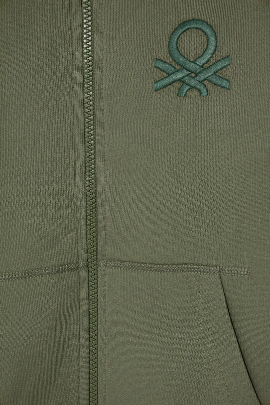 Мальчик Детская хлопковая кофта United Colors of Benetton 3J68C501B.G.REPROPOSED зелёный